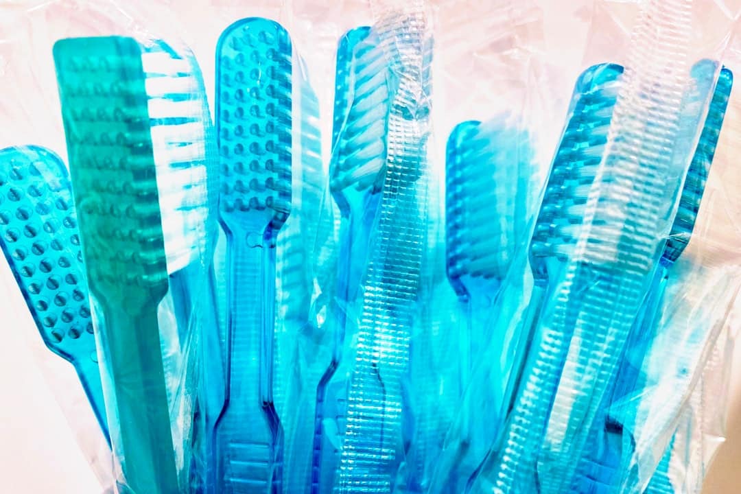 Photo Toothbrush and mouthwash