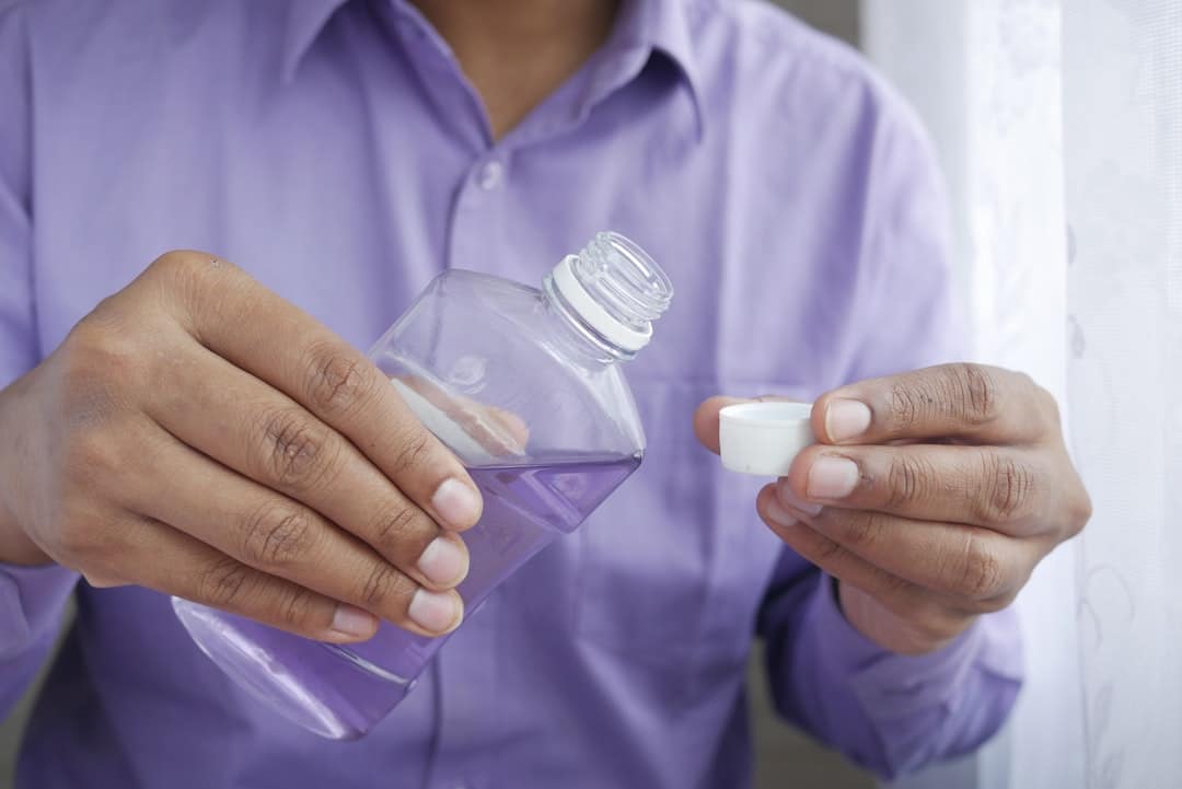 Photo Mouthwash bottle
